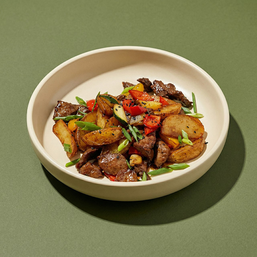 Говядина с овощами WOK